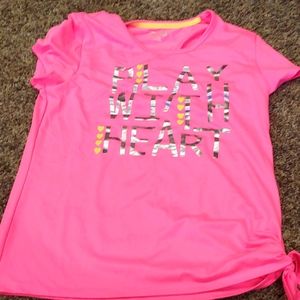Pink athletic girls t-shirt